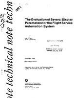 The Evaluation of Several Display Parameters for the Flight Service Automation System