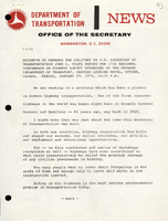 Excerpts of Remarks for Delivery by US Secretary of Transportation John A Volpe Before the 17th Regional Conference on Highway Safety Sponsored by the Ontario Department of Transport