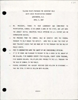 Talking Points Prepared for Secretary Dole White House Privatization Ceremony