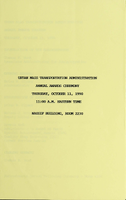 Urban Mass Transportation Administration Annual Awards Ceremony 1990