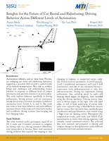 Insights for the Future of Car Rental and Ridesharing Driving Behavior Across Different Levels of Automation Brief