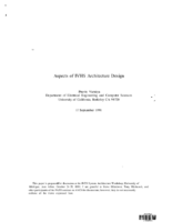 Aspects of IVHS architecture design