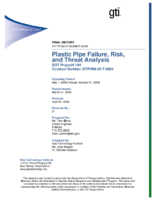 Plastic Pipe Failure Risk and Threat Analysis