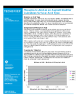 Phosphoric acid as an asphalt modifier guidelines for use  acid type