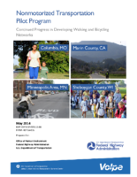 Nonmotorized transportation pilot program  continued progress in developing walking and bicycling networks  May 2014