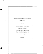 Interstate Commerce Commision Report of the Accident  Investigation Occuring on the READING RAILROAD MYERSTOWN PA