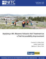 Applying a Mt Mazama Volcanic Ash Treatment as a Trail Accessibility Improvement