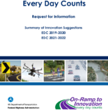 Every Day Counts Request for Information Summary of Innovation Suggestions EDC 20192020 EDC 20212022