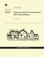 Drug and alcohol testing results 2002 annual report