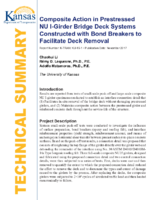 Composite Action in Prestressed NU IGirder Bridge Deck Systems Constructed with Bond Breakers to Facilitate Deck Removal  Technical Summary