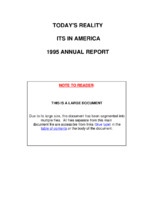 Todays Reality ITS in America 1995 Annual Report