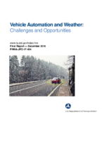 Vehicle automation and weather  challenges and opportunities
