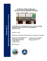 Evaluation of Deicer Impacts on Pervious Concrete Specimens Phase II