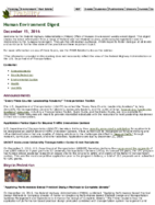 Human Environment Digest December 15 2016