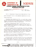 Department of Transportation News Urban Mass Transportation Administration UMTA 7218