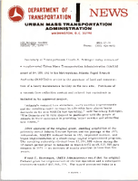 Department of Transportation News Urban Mass Transportation Administration UMTA 1774