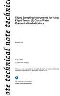 Cloud Sampling Instruments for Icing Flight Tests 2 Cloud Water Concentration Indicators