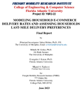 Modeling Household ECommerce Delivery Rates and Assessing Households Last MileDelivery Preferences