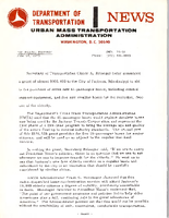 Department of Transportation News Urban Mass Transportation Administration UTMA 7350