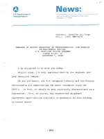 Deputy Secretary of Transportation Jim Burnley Speeches November 1986