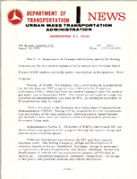 Department of Transportation News Urban Mass Transportation Administration DOT 18371