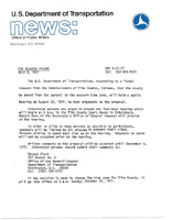 Department of Transportation News Releases July 1977