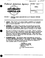 AC 0012 POTENTIAL HAZARD ASSOCIATED WITH USE OF CELLULOID COMPUTERS IN FLIGHT