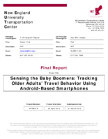 Sensing the baby boomers  tracking older adults travel behavior using androidbased smartphones