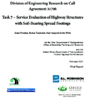 Division of Engineering Research on Call ROC Agreement 31796 Task 7  Service Evaluation of Highway Structures With SoilBearing Spread Footings