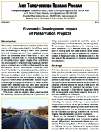 Economic Development Impact of Preservation Projects Summary