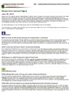 Human Environment Digest June 28 2018