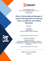 Effects of Nontraditional Messages in Dynamic Message Signs on Improving Safety Compliance and Avoiding Distraction