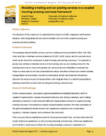 Modeling ehailing and carpooling services in a coupled morningevening commute framework Research Brief