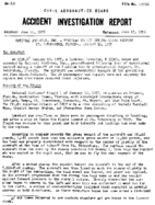 Investigation of Aircraft Accident NATIONAL AIRLINES ST PETERSBURG FLORIDA 19550110