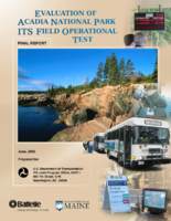 Evaluation of Acadia National Park ITS Field Operational Test Final Report