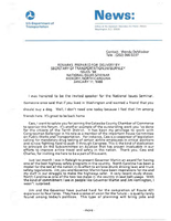 Deputy Secretary of Transportation Jim Burnley Speeches January 1988