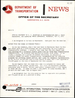 Opening Statement by US Secretary of Transportation John A Volpe Manchester New Hampshire Press Conference