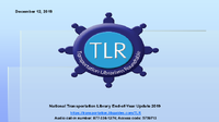 National Transportation Library End of Year Update 2019
