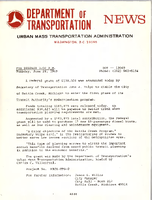 Department of Transportation News Urban Mass Transportation Administration DOT 13069