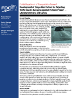 Development of Congestion Factors for Adjusting Traffic Counts during Congested Periods Phase 1  Literature Review and Survey Summary