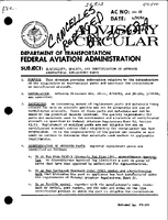 AC 2062 Eligibility Quality and Identification of Approved Aeronautical Replacement Parts