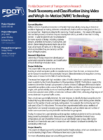 Truck Taxonomy and Classification Using Video and WeighInMotion WIM Technology Summary