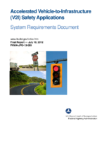 Accelerated VehicletoInfrastructure V2I Safety Applications System Requirements Document 201207