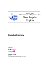 State of Texas ITS Architectures and Deployment Plans San Angelo Region Executive Summary