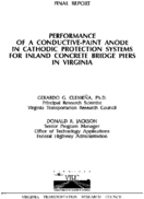 Performance of a ConductivePaint Anode in Cathodic Protection Systems for Inland Concrete Bridge Piers in Virginia