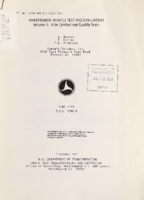 Paratransit Vehicle Test and Evaluation Volume 1 Ride Comfort and Quality Tests