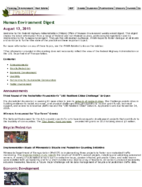 Human Environment Digest August 13 2015