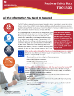 Roadway Safety Data Toolbox All the Information You Need to Succeed
