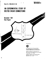 An Experimental Study of Bolted Shear Connections