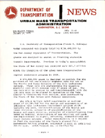 Department of Transportation News Urban Mass Transportation Administration UMTA 7508